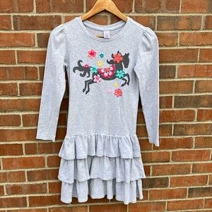 EUC Sz 12 Gymboree Jersey knit unicorn dress